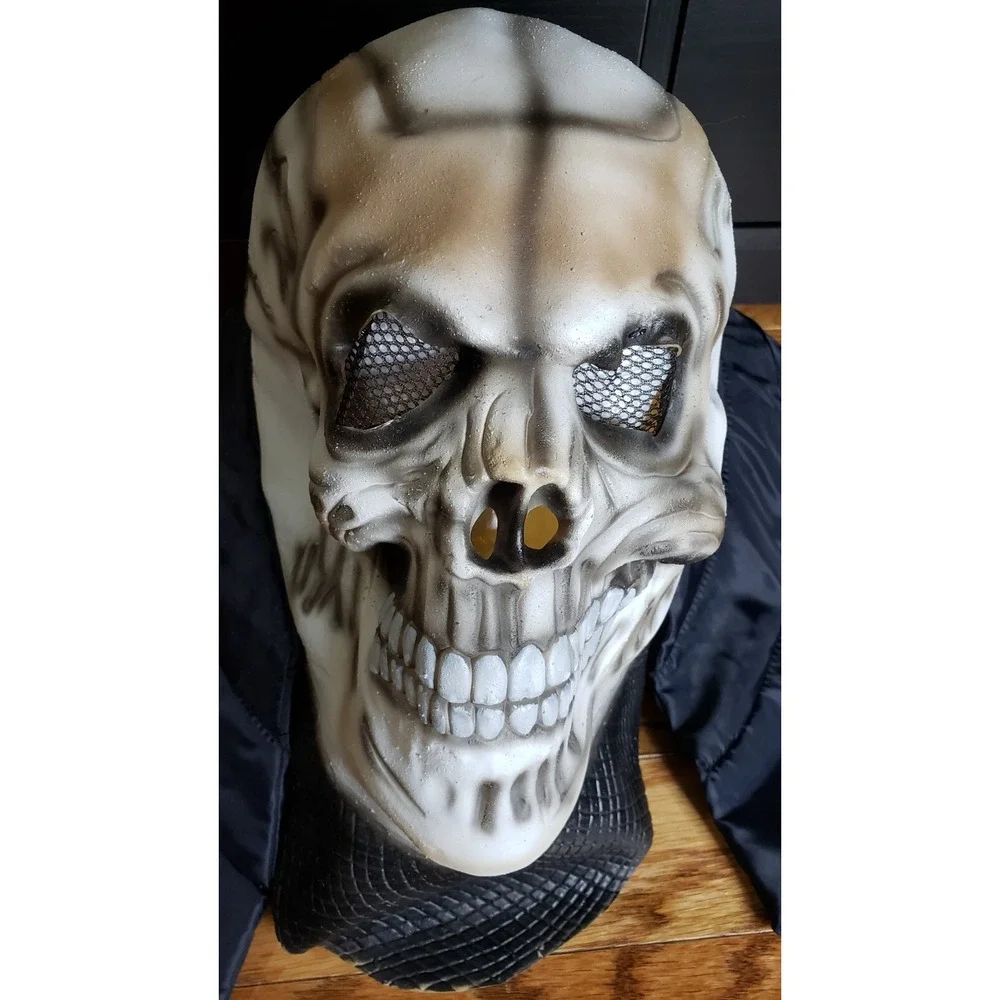 Creepy Scary Halloween Costume Mask Rubber Latex ‎ Skull Skeleton Mask Haunted